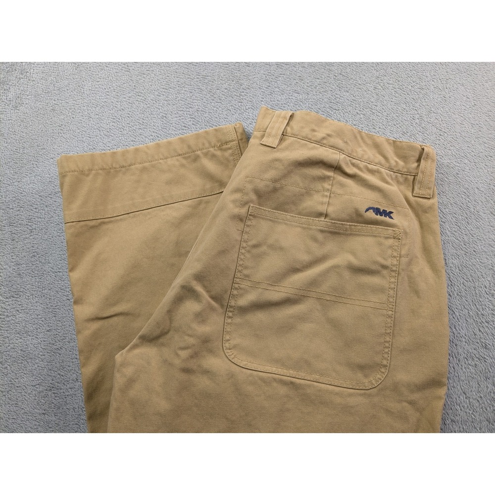Mountain Khakis Mens 38x32 Flannel Lined Canvas Pants Tan Jackson Hole Wyoming
